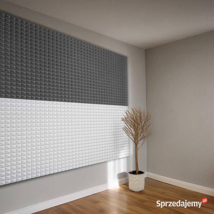 Panele wygłuszające szare jasnoszare mata mazowieckie