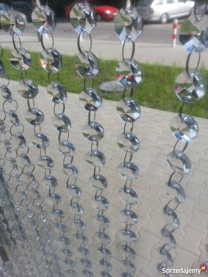 Kurtyna kryształowa zasłona kryształowa łańcuchy Warszawa
