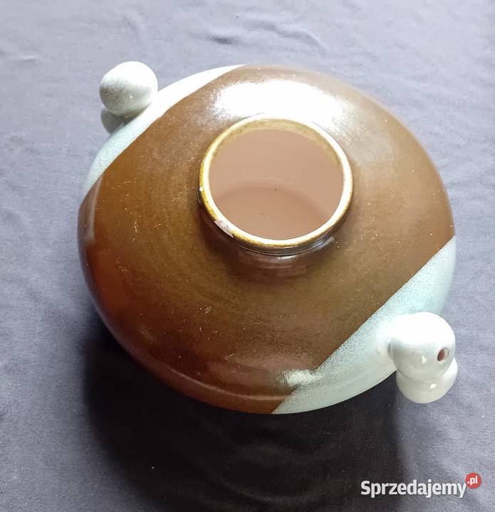 Wazon w stylu Brusel Czechosłowacja Kravsko lata Porcelana i szkło Koźminek