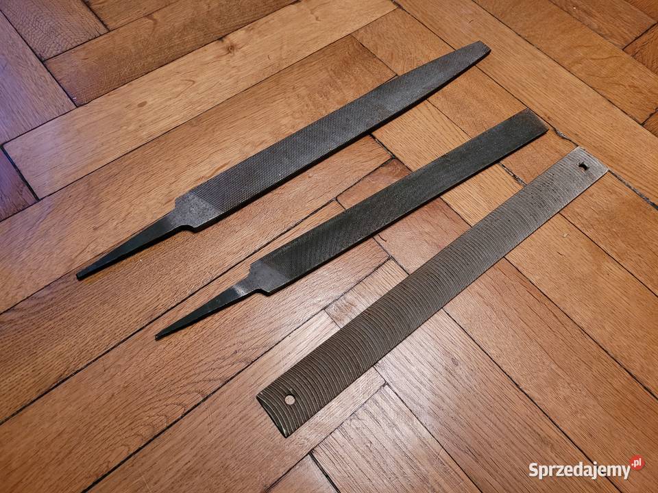 Tradycyjne płaskie pilniki ślusarskie i raszpla mazowieckie
