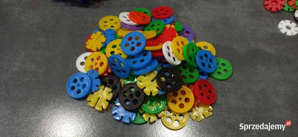 Klocki konstrukcyjne jeżyki wafle duża ilość Gostynin