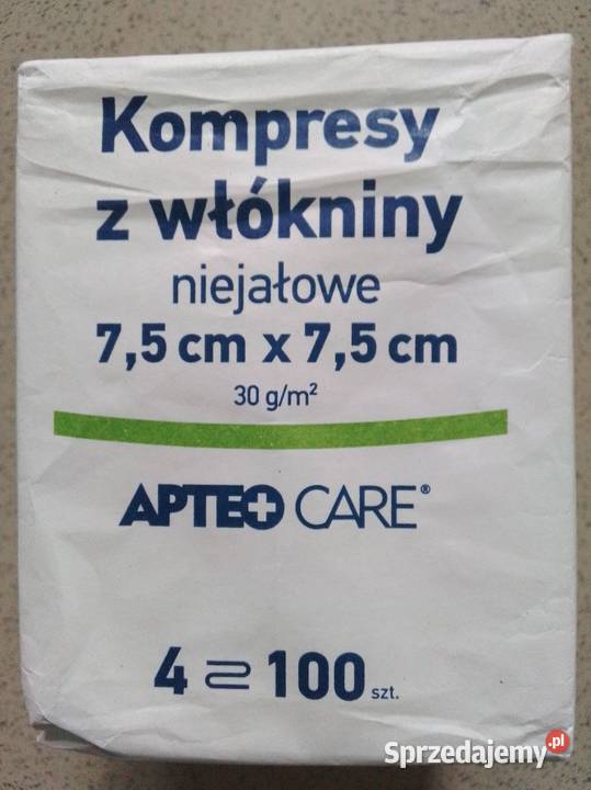 Kompresy niejałowe z włókniny 75x75 Tarnowo Podgórne
