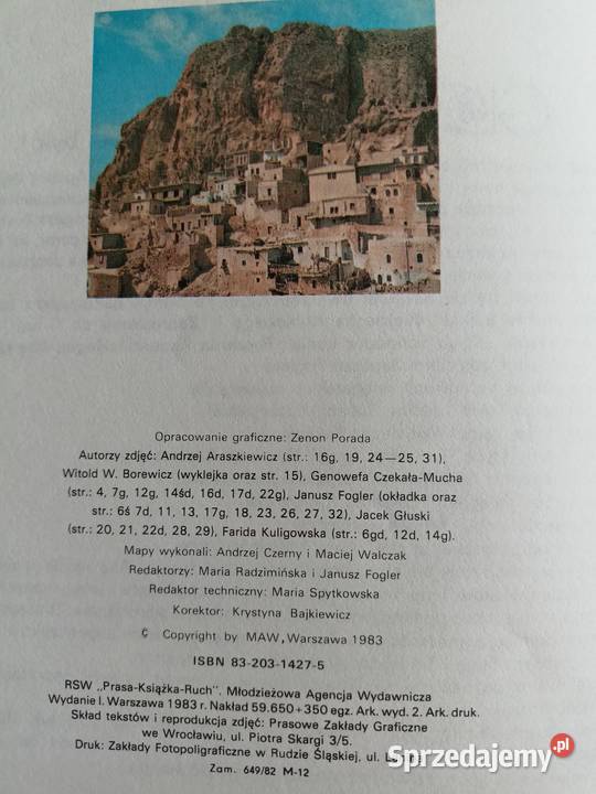 Mozaika kultur i narodów Syria Życie w cieniu Rok wydania 1983 Poradniki, albumy i reportaże Kłodzko