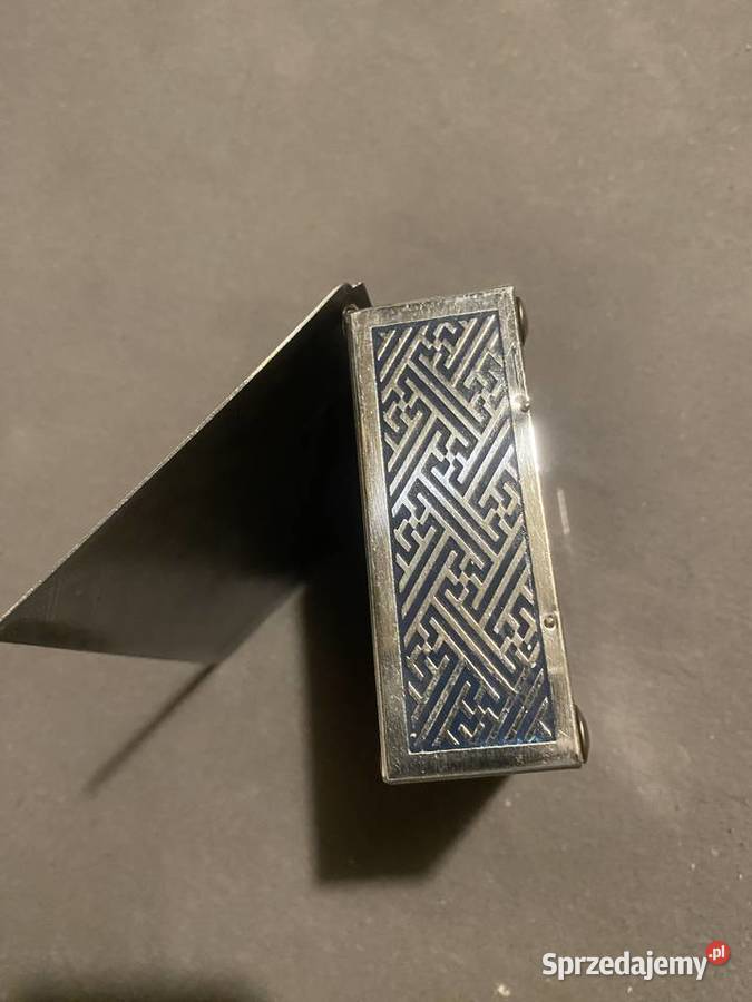 Skatułka ozdobna metalowodrewniana Zielonka