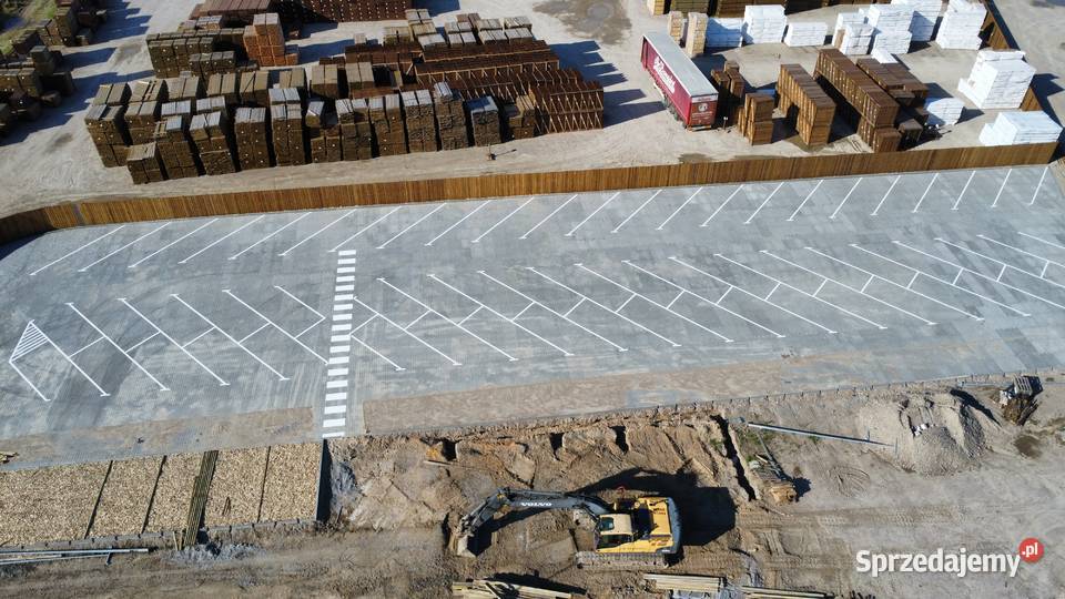 Malowanie parkingów oznakowanie poziome sklepów Gdańsk