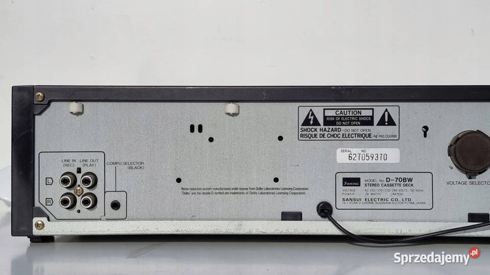 Magnetofon catette deck Sansui D70BW D 70 BW Audio sprzedam