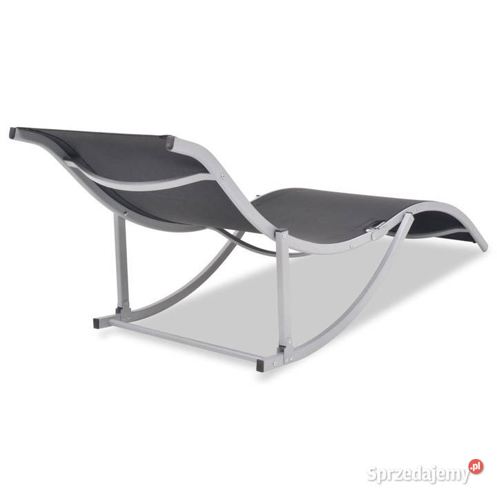 Składane leżaki 2 czarnoszare WM43654 Warszawa