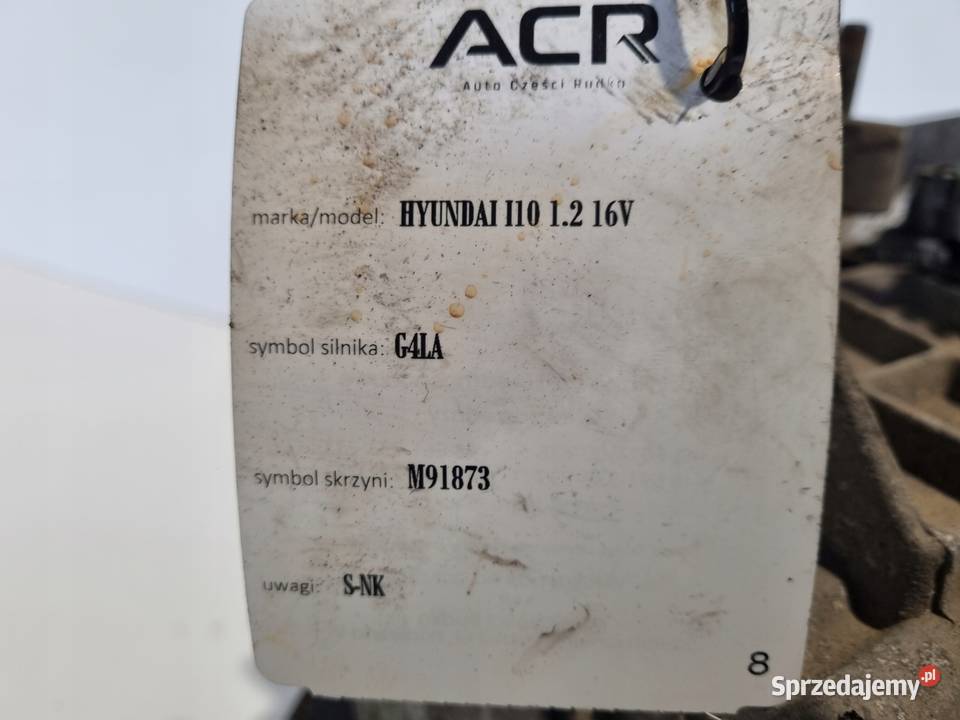 SKRZYNIA BIEGÓW Hyundai i10 12 16V G4LA manual Chełm