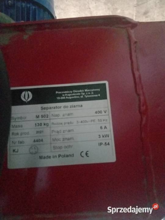 Separator czyszczalnia Pom Augustów m502 Pozostałe Rolnictwo podlaskie Kramkówka Duża