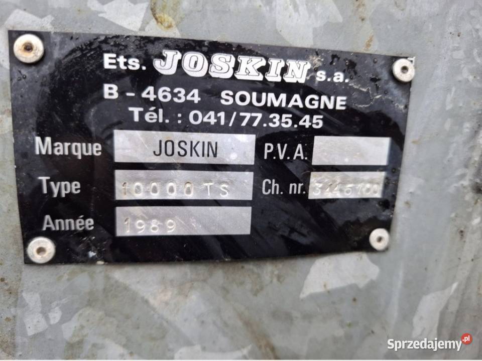 Beczka asenizacyjna 10000 l Joskin Pozostałe Wola Trzydnicka