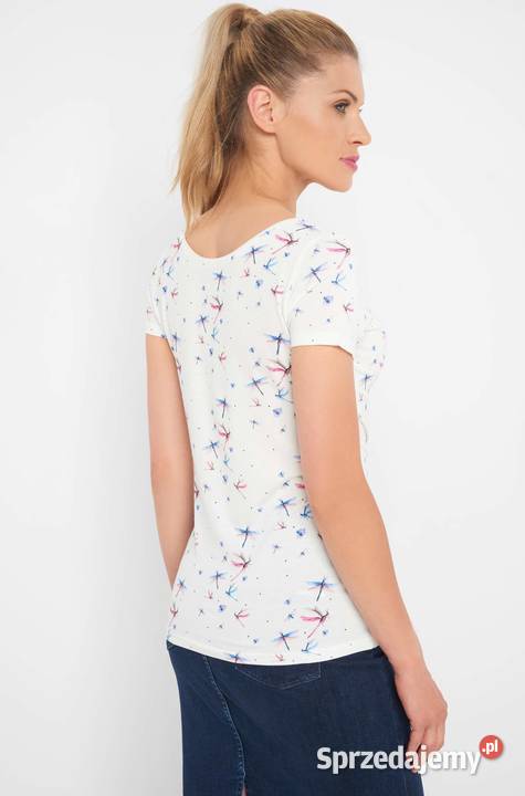 NOWA Orsay 38M Bluzka Koszulka Kremowa Kolorowe Orsay Szczecin