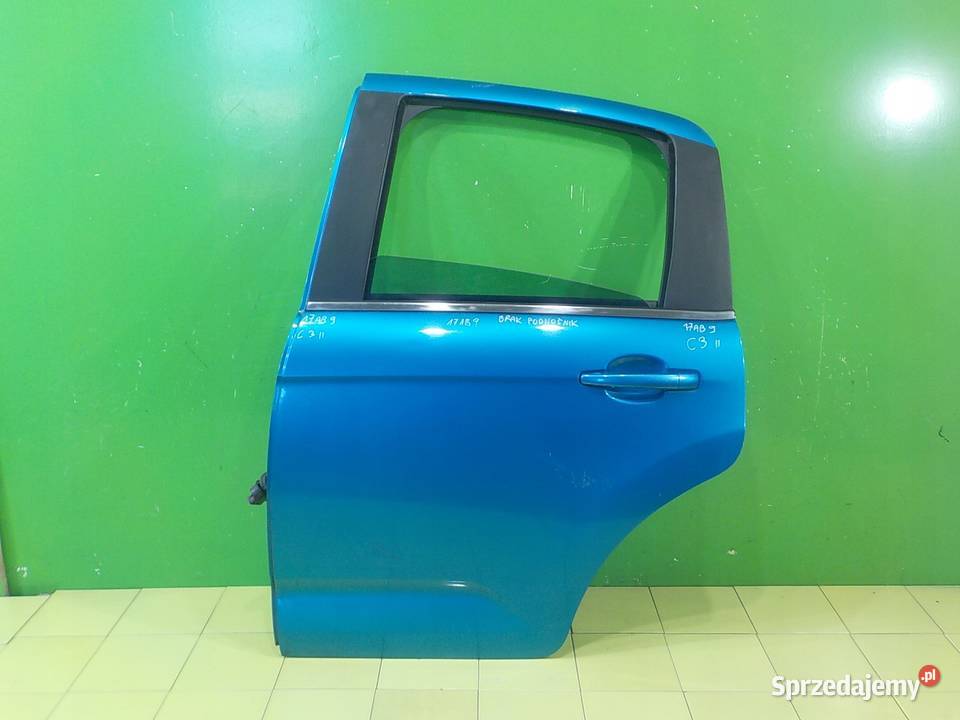 CITROEN C3 II 14 B 10r HB 5D drzwi lewe tyl osobowe Drzwi Suków