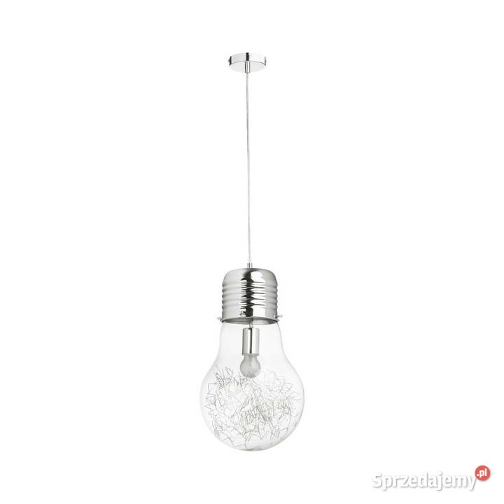2 Lampy wiszące Bombilla srebrne