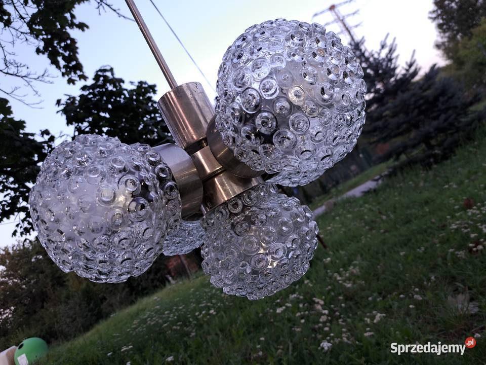 Retro lampa wiszaca z 60 lat firmy Kamenick enov Lubań