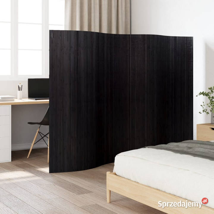 Parawan czarny 165x250 bambusowy WM376990