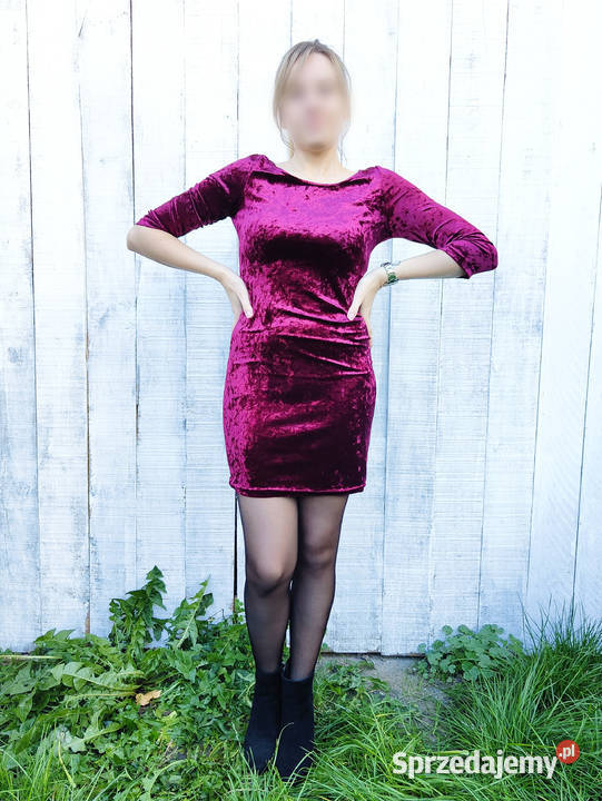 Sukienka welurowa EvenOdd M 38 mini welur Szczecin