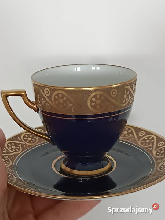 Filiżanki porcelana echt kobalt Gorlice