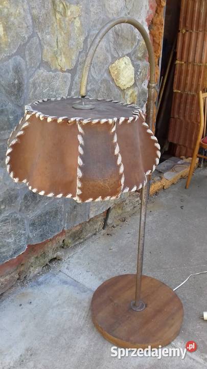 Retro lampa stojaca Halabala z lat 50 tych Lampy podłogowe