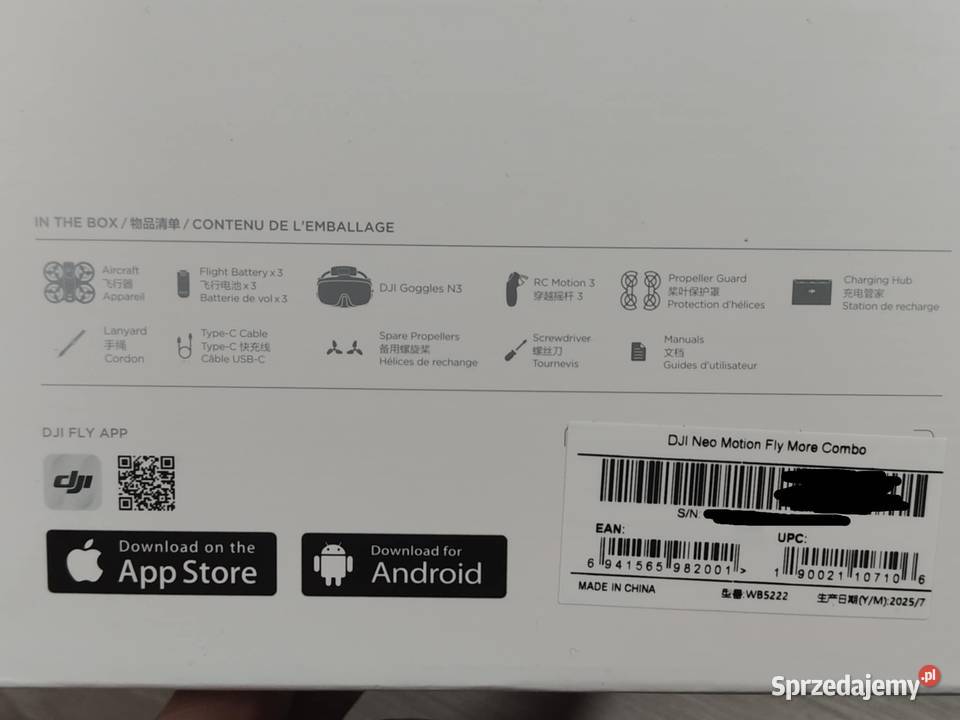 Dron DJI Neo Motion Fly More Combo FPV 4k Gogle