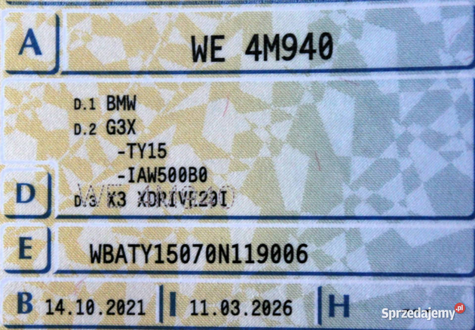 BMW X3 xLine 184 XDrive SalonPL FV23 Skóra Sokołów