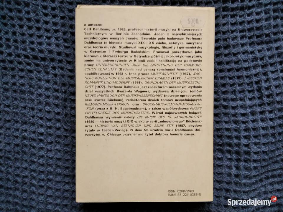 Idea muzyki absolutnej i inne studia Carl Kultura i Rozrywka Gdańsk sprzedam