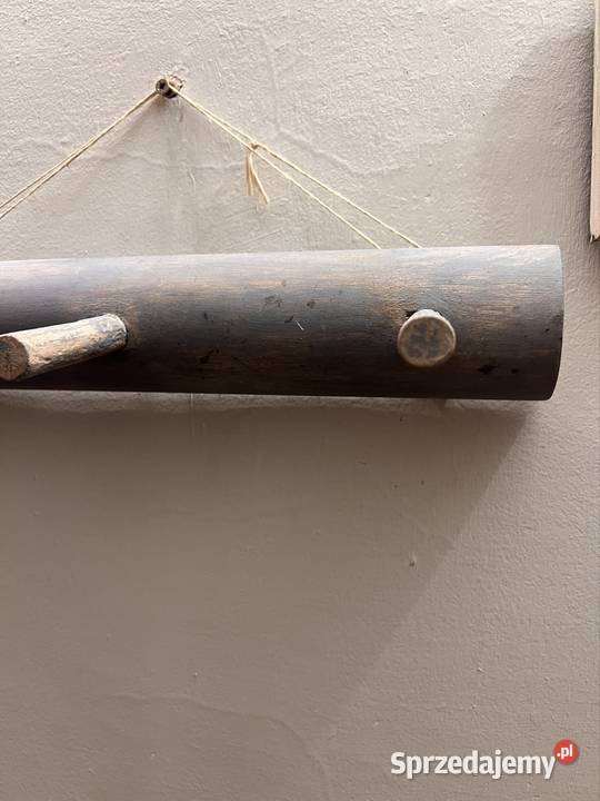 Drewniany wieszak Vintage Żarki-Letnisko