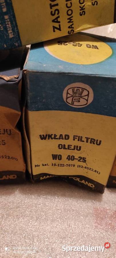 Wkład filtra oleju WO 4025 do skody 105 z PRL śląskie Sosnowiec