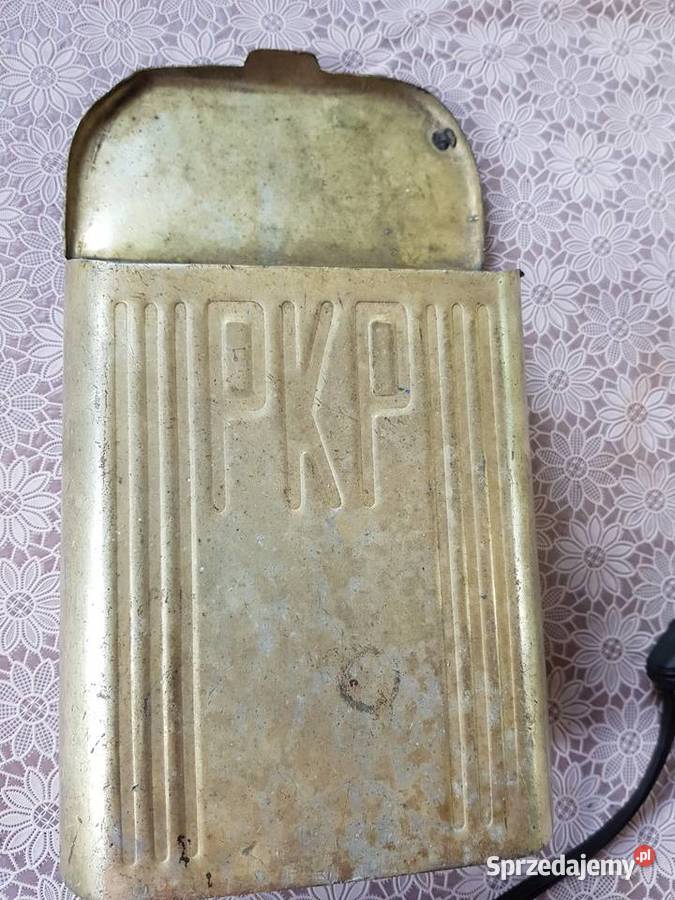 AluminiumPKPPiękna duża zabytkowa popielniczka z Pozostałe Barlinek