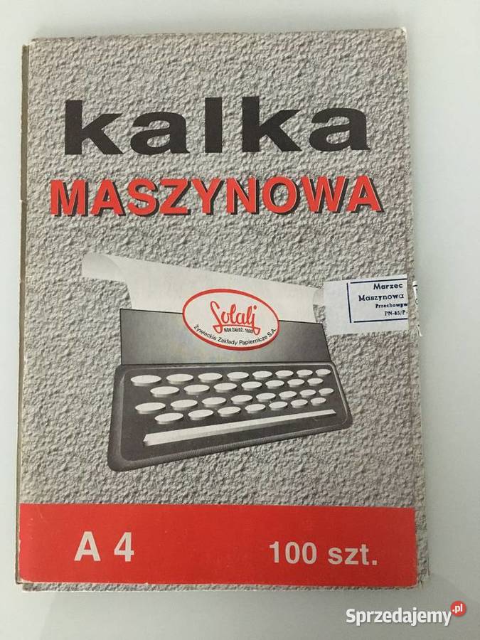 Kalka maszynowa Solali SA czarna zachodniopomorskie Kołobrzeg sprzedam