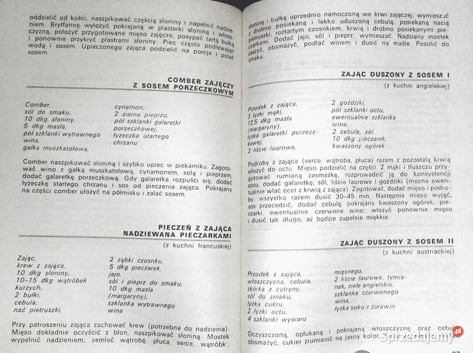 Kuchnia myśliwska Wanda Konieczna Aleksandra Rok wydania 1971 lubelskie Chełm