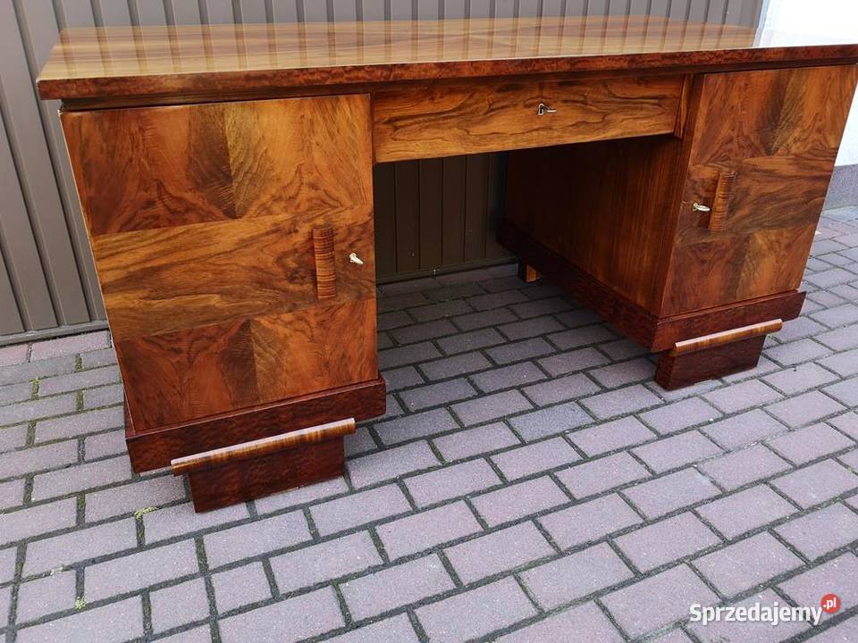 Biurko ARTDECO Orzech Politura Stare Antyk Swarzędz