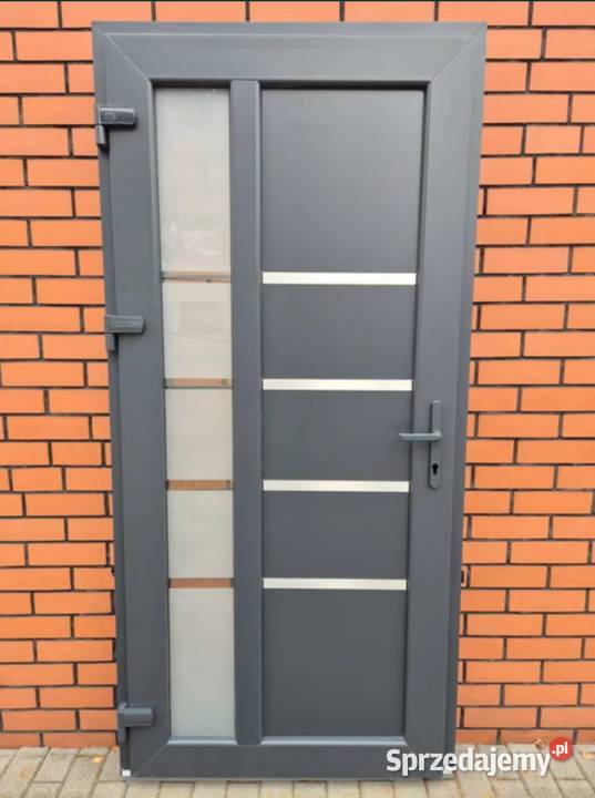Drzwi INOX Antracyt 100x210 nowe drzwi pcv śląskie Katowice