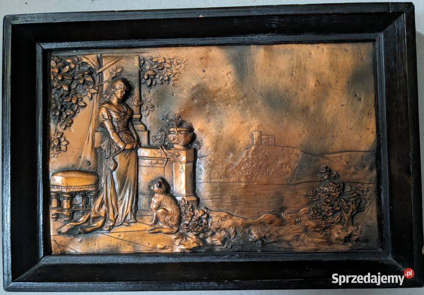 Obraz Płaskorzeżba miedziana miedzioryt Gliwice