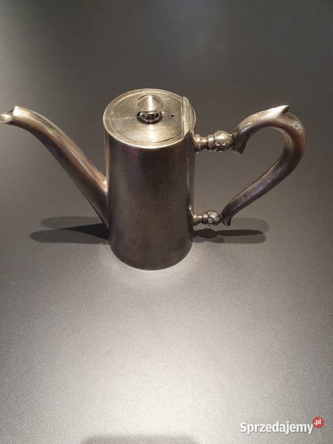 Dzbanek z pokrywką większy z dwóch srebrny z lubelskie Lublin sprzedam