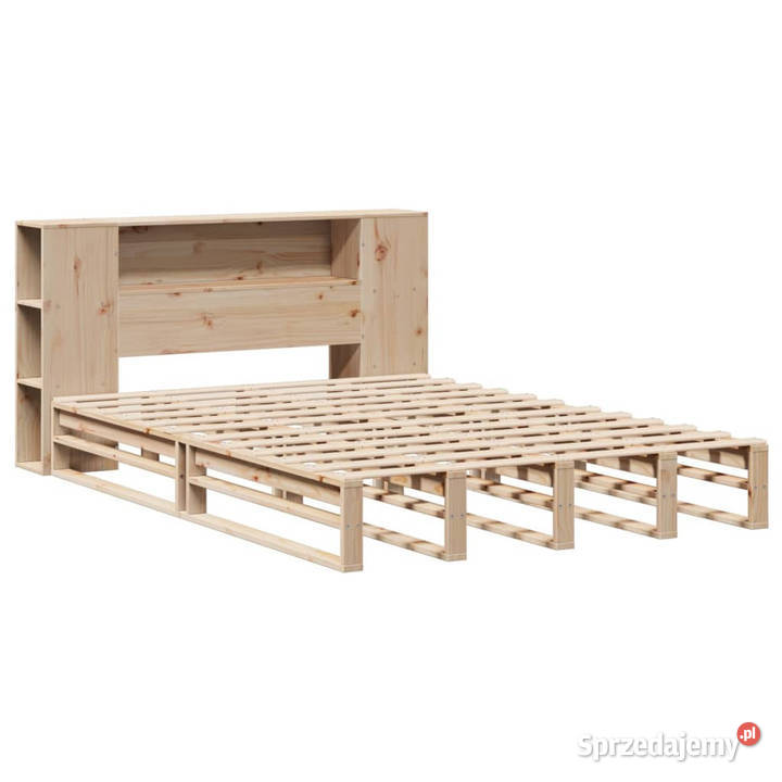 Łóżko z regałem bez materaca lite drewno 120x200 Warszawa