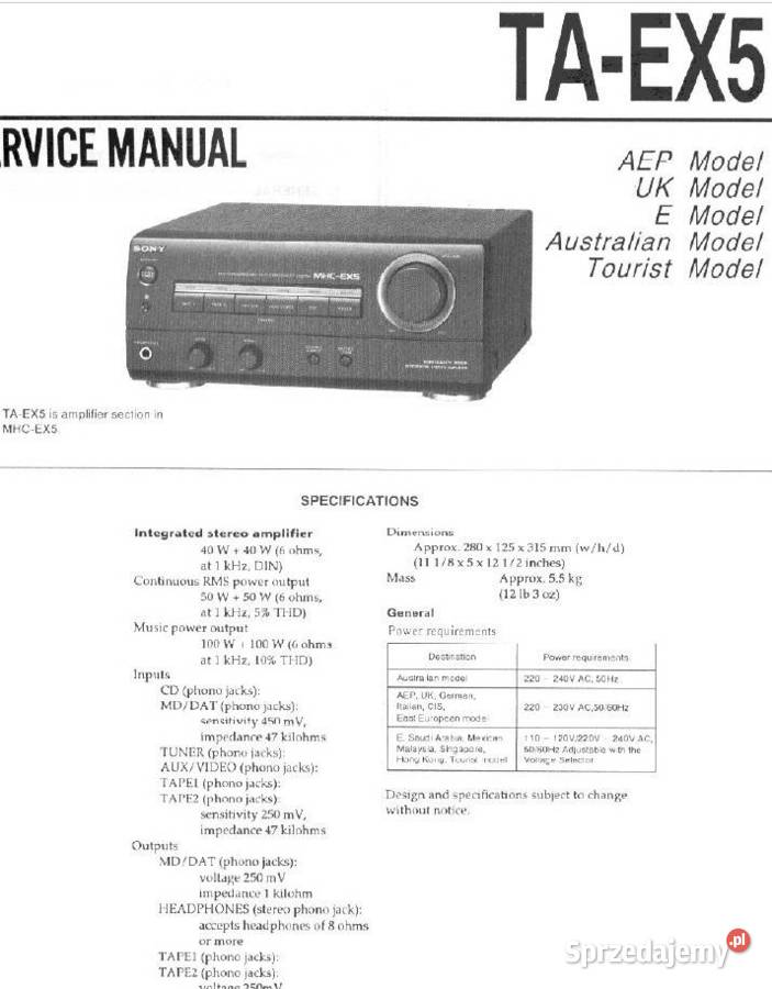 Wzmacniacz stereo Sony TAEX5 małopolskie