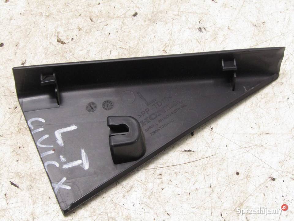 TRÓJKĄT OSŁONA ZAŚLEPKA LEWY TYŁ HONDA CIVIC X osobowe Osłony i zaślepki Części samochodowe