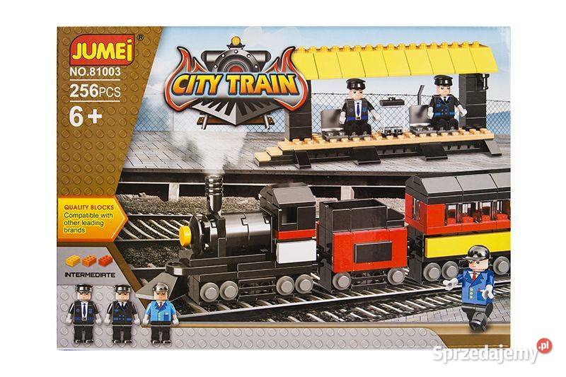 Klocki Jumei City KOLEJKA 256 elementów 30 x 21 Poznań