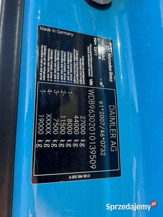 Mercedes Eur 6 Firanka Plandeki mazowieckie Warszawa