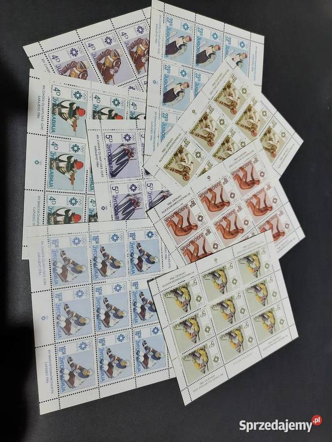 znaczki JUGOSŁAWIA 1984 Olimpiada Sarajewo 8 Warszawa sprzedam