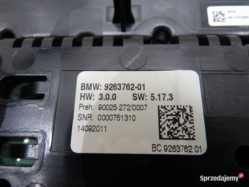 PANEL NAWIEWU KLIMATYZACJI BMW 6 F06 F12 F13 osobowe