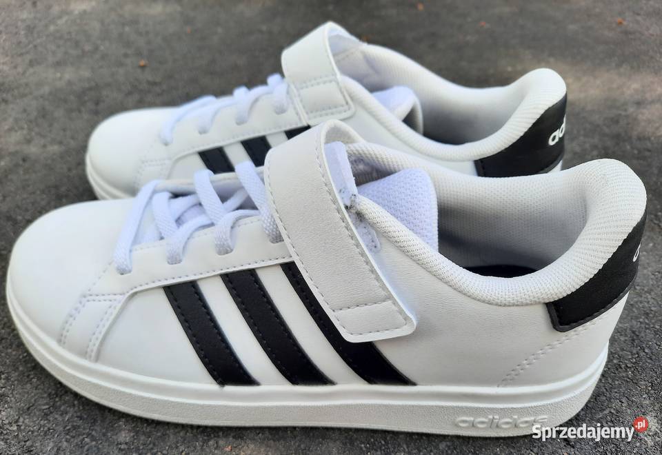 34 ADIDAS GRAND COURT dziecięce na rzep 22 22cm śląskie Szczerbice