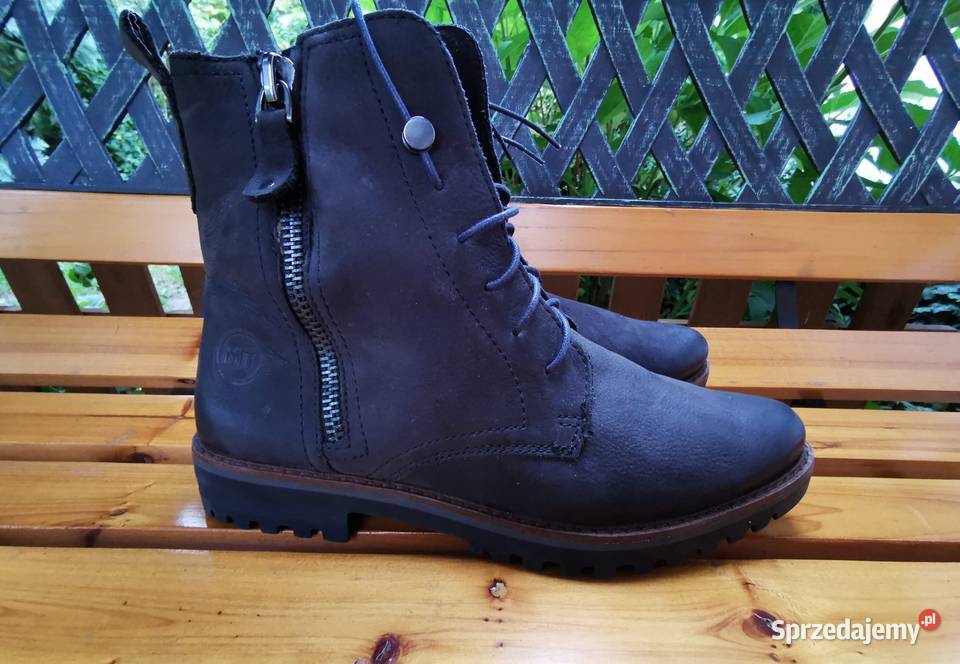 Skórzane buty oryginMarco Tozzi 40 Nubuk Nowe Kozaki