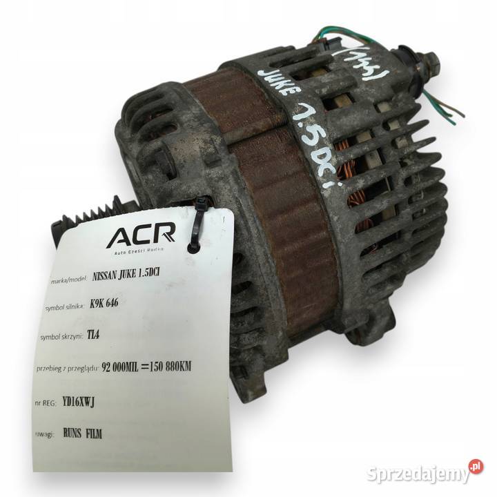 ALTERNATOR Nissan Juke Qashqai 15 dCi A3TJ4081ZE osobowe Chełm