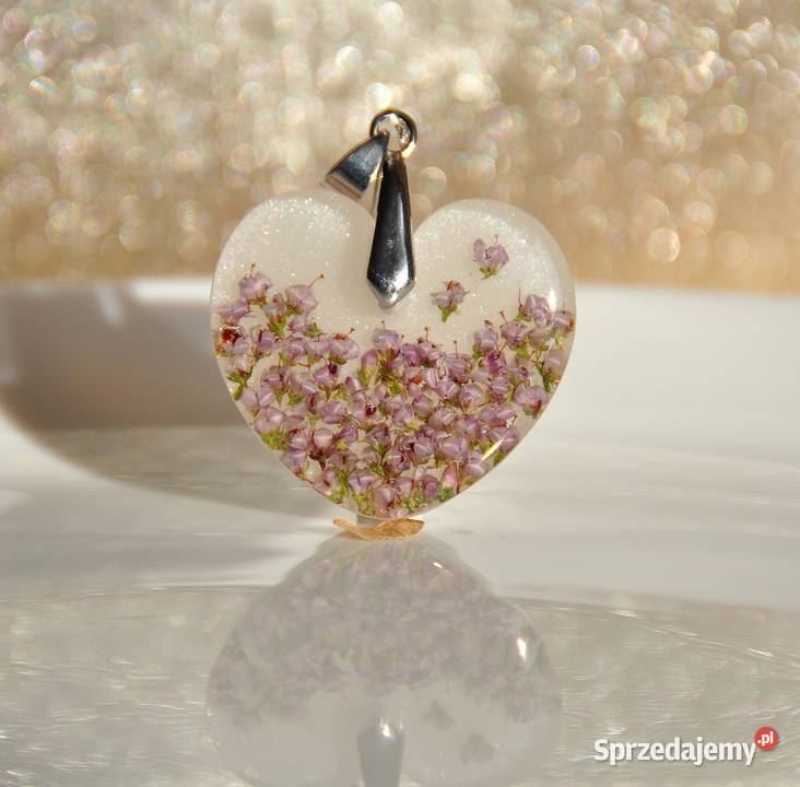 Serce z wrzosem fioletowo niebieskim na Chorzów sprzedam