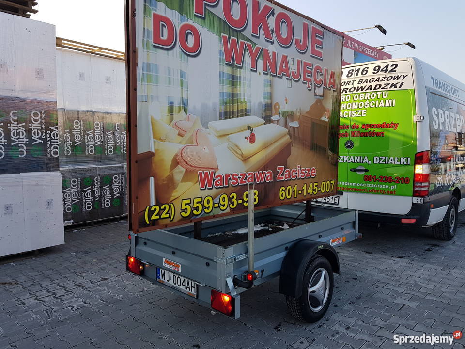 Przyczepa reklamowa mobilna wolno stojąca Neptun Do samochodów osobowych mazowieckie Warszawa