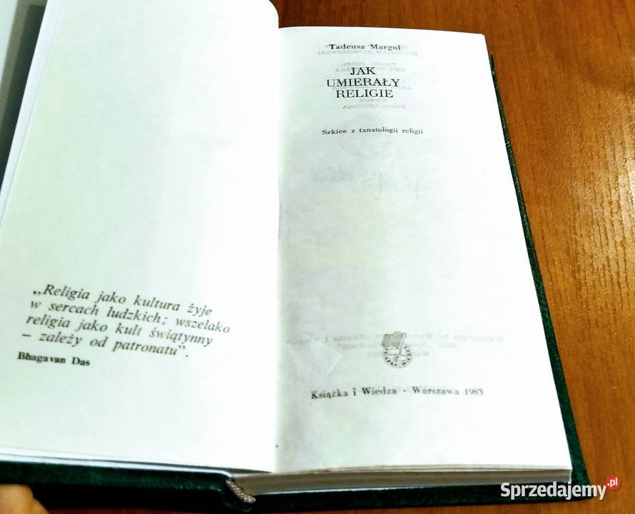 umierały religie szkice z tanatologii religii twarda z obwolutą pomorskie Gdańsk sprzedam