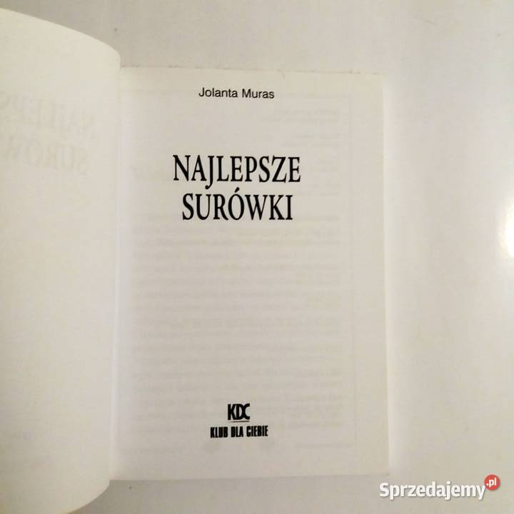 Jolanta Muras Najlepsze surówki Poradniki, albumy i reportaże Łódź sprzedam