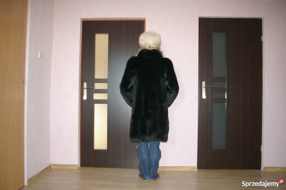 FUTRO Z LISA CZARNEGO Bez wzoru Kurtki i płaszcze Białystok