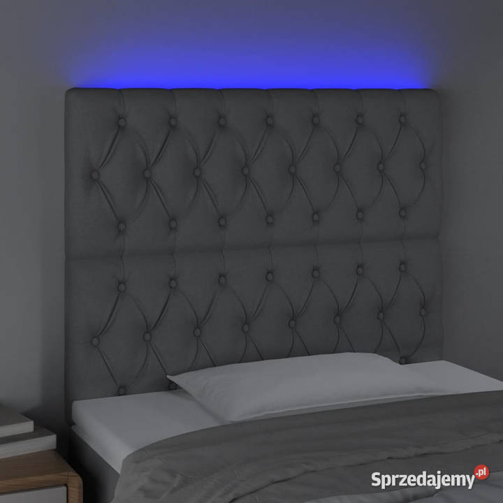 Zagłówek do łóżka z LED jasnoszary 90x7x118128 Warszawa